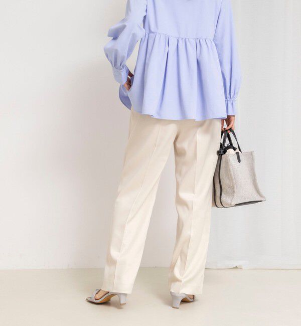 NOLLEY'S「《セットアップ対応》ウォッシャブルジョーゼットタックパンツ」|その他|