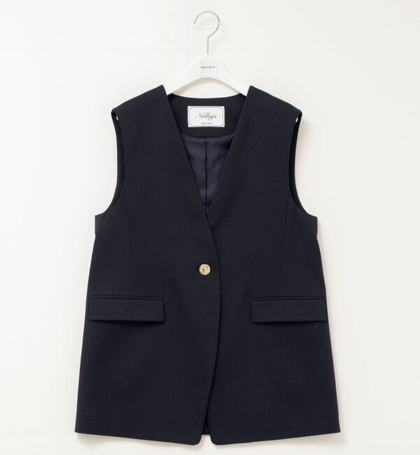 NOLLEY'S「《セットアップ対応》ウォッシャブルジョーゼットフリル付きマルチWAYジレ」|ベスト・ジレ|