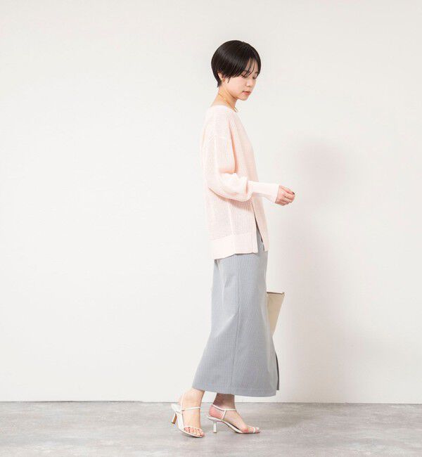 NOLLEY'S sophi「《手洗い可能》片畦前スリットプルオーバー」|ニット・セーター|