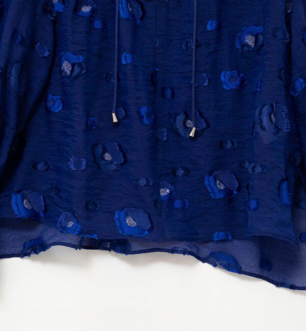 NOLLEY'S「《セットアップ対応》【KIRYU】MIXウォッシャブルフラワー柄ジャガードブラウス」|シャツ・ブラウス|