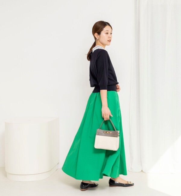 NOLLEY'S「【WEB＆一部店舗限定カラー】《手洗い可能》襟レース取り外し6分袖プルオーバー」|ニット・セーター|