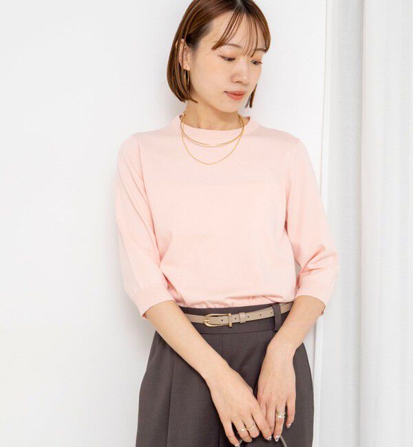 NOLLEY'S「【WEB＆一部店舗限定カラー】《手洗い可能》襟レース取り外し6分袖プルオーバー」|ニット・セーター|