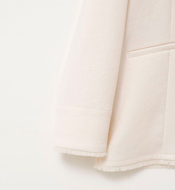NOLLEY'S「ウォッシャブルFRINGE LIGHT JACKET」|ノーカラージャケット|