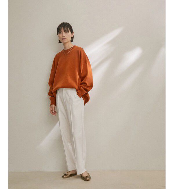 SALON adam et rope'「フェイクレザーテーパードパンツ」|チノ|