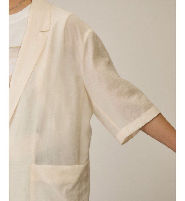 SALON adam et rope'「【WEB限定】シアーハーフスリーブジャケット［洗える・冷房対策］」|テーラードジャケット|