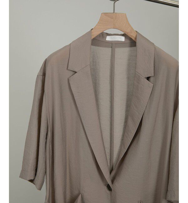SALON adam et rope'「【WEB限定】シアーハーフスリーブジャケット［洗える・冷房対策］」|テーラードジャケット|