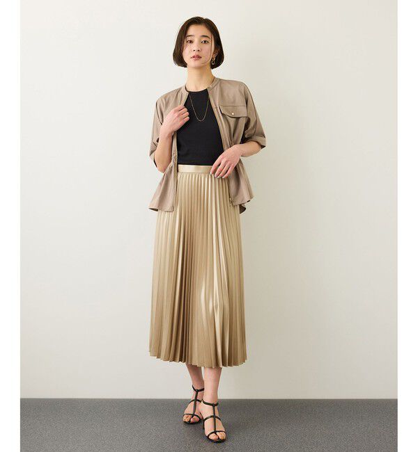 ROPE「シャイニープリーツスカート/イージーケア」|スカート|