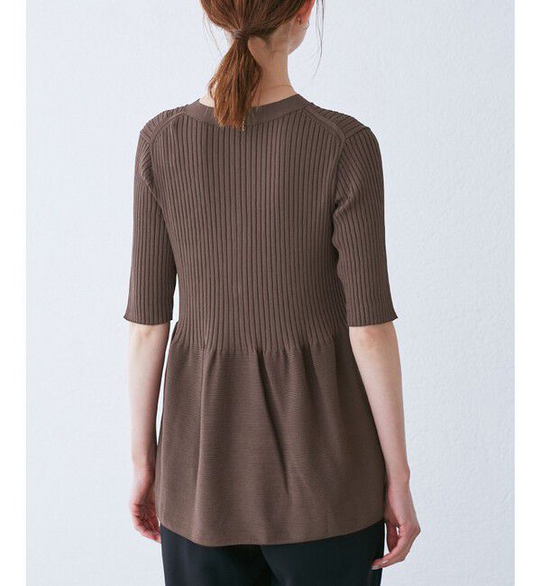 Rope&rsquo;Picnic「5分袖ペプラムカーディガン」|カーディガン|