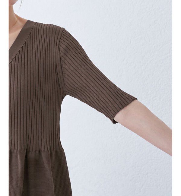 Rope&rsquo;Picnic「5分袖ペプラムカーディガン」|カーディガン|