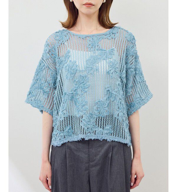 Rope&rsquo;Picnic「メッシュコード刺繍プルオーバー」|Tシャツ・カットソー|