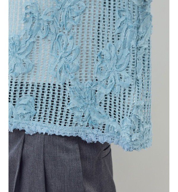 Rope&rsquo;Picnic「メッシュコード刺繍プルオーバー」|Tシャツ・カットソー|