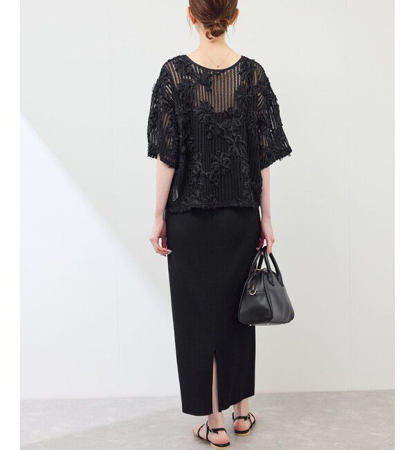 Rope&rsquo;Picnic「メッシュコード刺繍プルオーバー」|Tシャツ・カットソー|