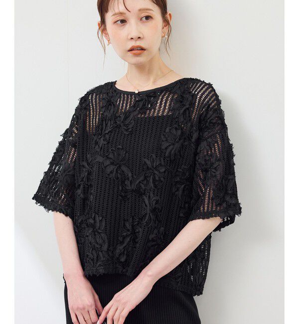 Rope&rsquo;Picnic「メッシュコード刺繍プルオーバー」|Tシャツ・カットソー|