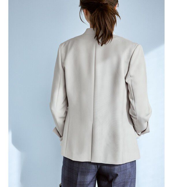 Rope&rsquo;Picnic「360&deg;ウルトラストレッチ ノーカラージャケット/UVカット・花粉ガード・入卒式・セットアップ対応」|ノーカラージャケット|