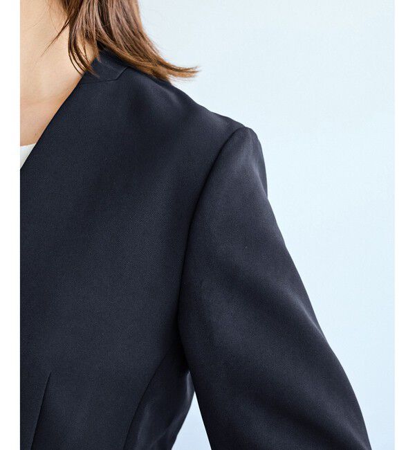 Rope&rsquo;Picnic「360&deg;ウルトラストレッチ ノーカラージャケット/UVカット・花粉ガード・入卒式・セットアップ対応」|ノーカラージャケット|