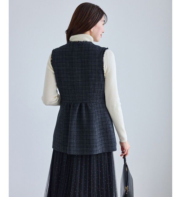 Rope&rsquo;Picnic「【WEB限定カラー】ツイード金ボタンジレベスト/セレモニー対応・リンクコーデ」|ベスト・ジレ|