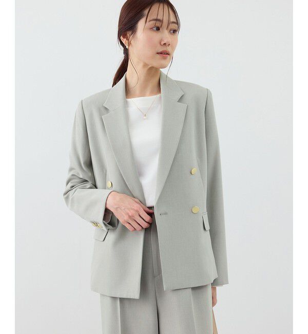 Rope&rsquo;Picnic「クリアツイル金ボタンジャケット/入卒式・セレモニー・セットアップ対応」|テーラードジャケット|