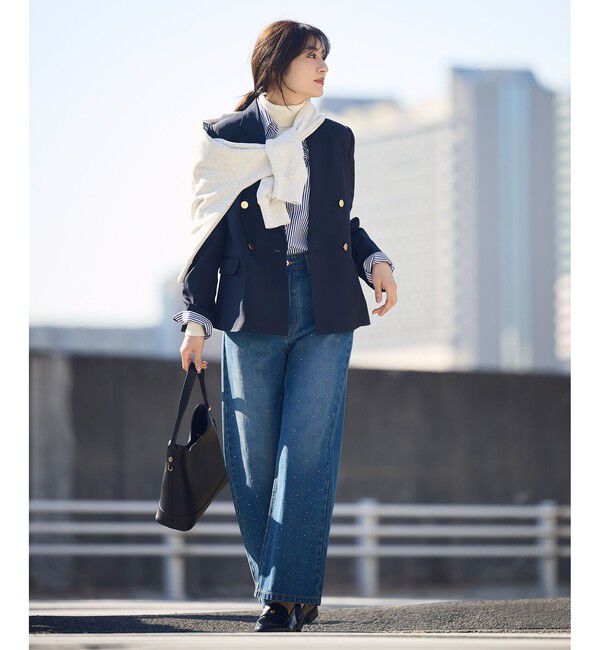 Rope&rsquo;Picnic「クリアツイル金ボタンジャケット/入卒式・セレモニー・セットアップ対応」|テーラードジャケット|