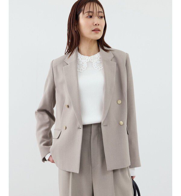 Rope&rsquo;Picnic「クリアツイル金ボタンジャケット/入卒式・セレモニー・セットアップ対応」|テーラードジャケット|ベージュ系(29)