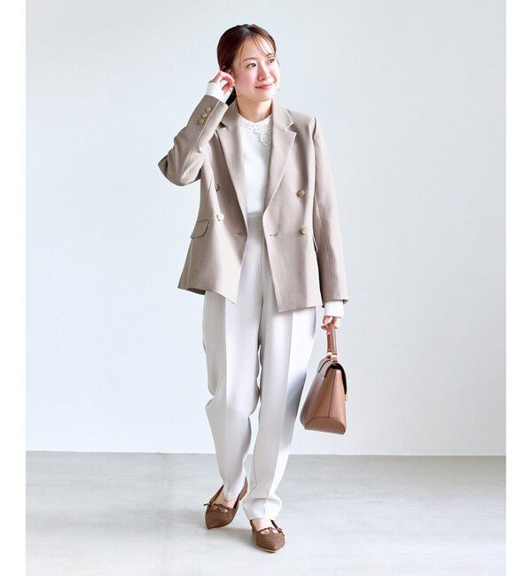 Rope&rsquo;Picnic「【低身長・小柄さんサイズ】クリアツイル金ボタンジャケット/入卒式・セレモニー・セットアップ対応」|テーラードジャケット|