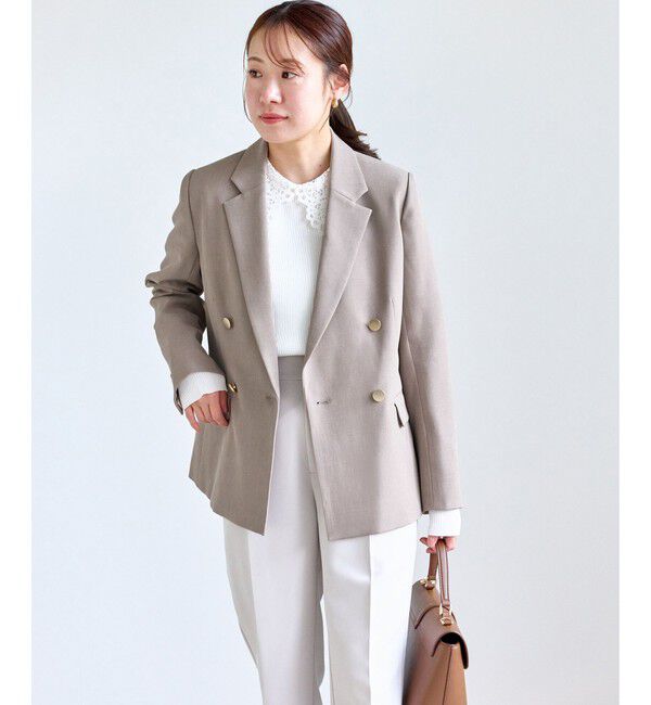 Rope&rsquo;Picnic「【低身長・小柄さんサイズ】クリアツイル金ボタンジャケット/入卒式・セレモニー・セットアップ対応」|テーラードジャケット|