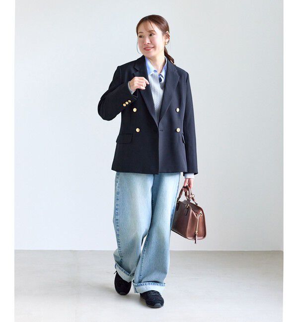 Rope&rsquo;Picnic「【低身長・小柄さんサイズ】クリアツイル金ボタンジャケット/入卒式・セレモニー・セットアップ対応」|テーラードジャケット|