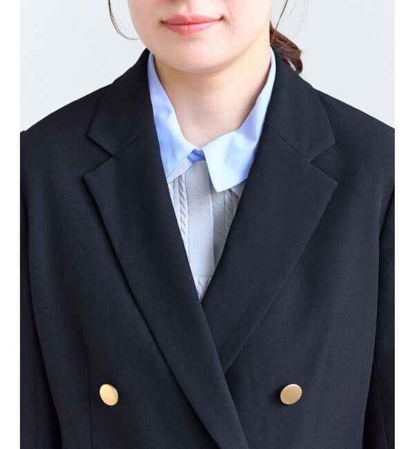Rope&rsquo;Picnic「【低身長・小柄さんサイズ】クリアツイル金ボタンジャケット/入卒式・セレモニー・セットアップ対応」|テーラードジャケット|