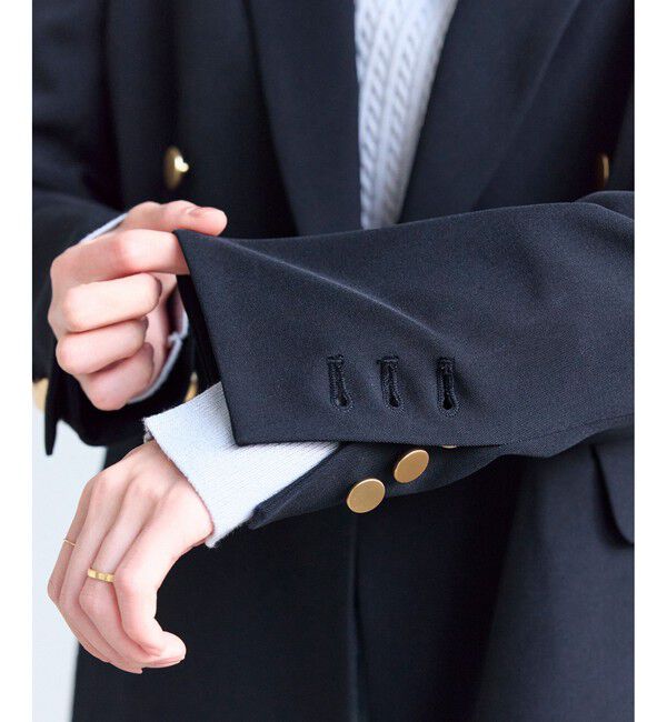 Rope&rsquo;Picnic「【低身長・小柄さんサイズ】クリアツイル金ボタンジャケット/入卒式・セレモニー・セットアップ対応」|テーラードジャケット|