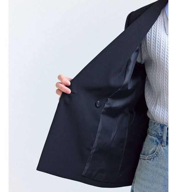 Rope&rsquo;Picnic「【低身長・小柄さんサイズ】クリアツイル金ボタンジャケット/入卒式・セレモニー・セットアップ対応」|テーラードジャケット|