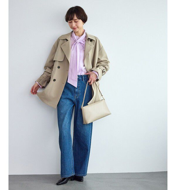 Rope&rsquo;Picnic「ミドル丈トレンチコート/撥水・花粉ガード」|トレンチコート|