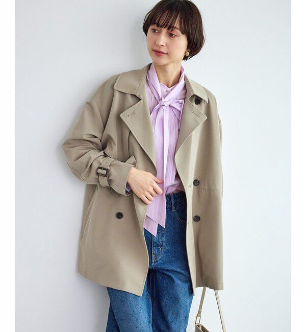 Rope&rsquo;Picnic「ミドル丈トレンチコート/撥水・花粉ガード」|トレンチコート|