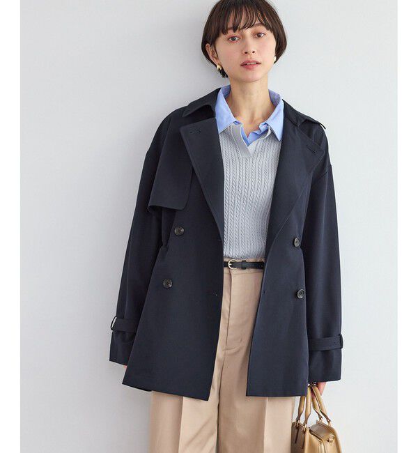 Rope&rsquo;Picnic「ミドル丈トレンチコート/撥水・花粉ガード」|トレンチコート|