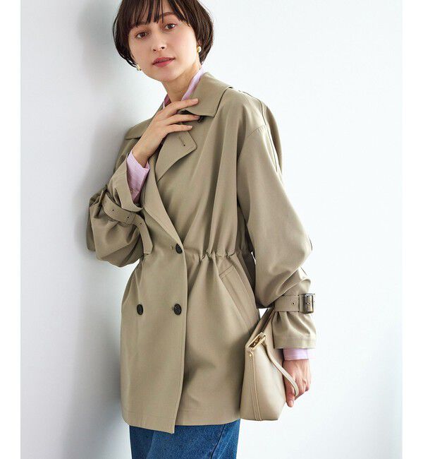 Rope&rsquo;Picnic「ミドル丈トレンチコート/撥水・花粉ガード」|トレンチコート|カーキー(36)