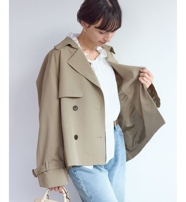 Rope&rsquo;Picnic「ショート丈トレンチコート/撥水・花粉ガード」|トレンチコート|
