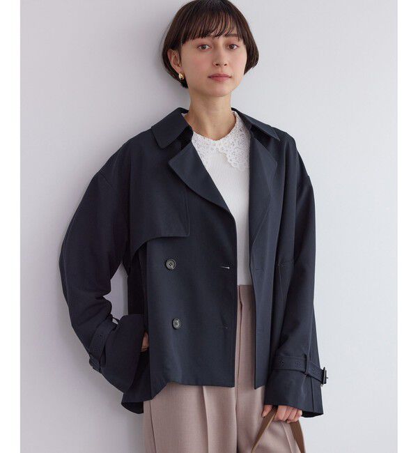 Rope&rsquo;Picnic「ショート丈トレンチコート/撥水・花粉ガード」|トレンチコート|