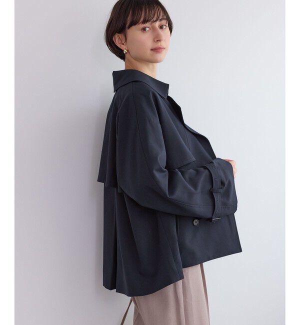 Rope&rsquo;Picnic「ショート丈トレンチコート/撥水・花粉ガード」|トレンチコート|