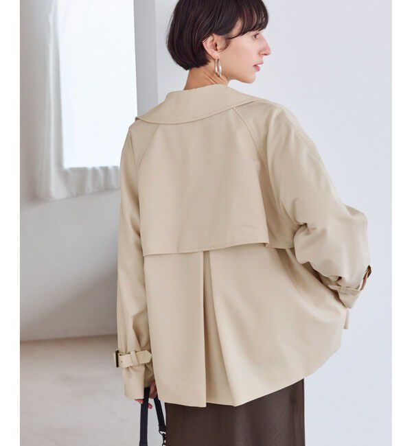 Rope&rsquo;Picnic「ショート丈トレンチコート/撥水・花粉ガード」|トレンチコート|