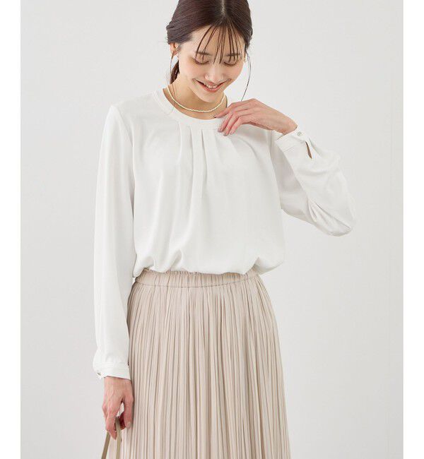 Rope&rsquo;Picnic「【WEB限定サイズ】配色アソートフロントタックブラウス」|シャツ・ブラウス|