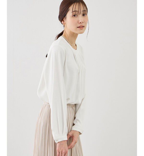 Rope&rsquo;Picnic「【WEB限定サイズ】配色アソートフロントタックブラウス」|シャツ・ブラウス|