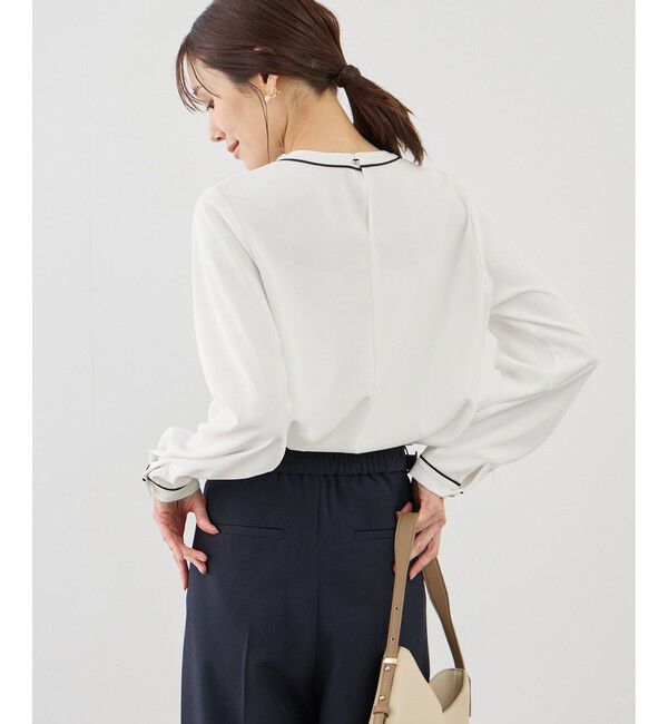 Rope&rsquo;Picnic「【WEB限定サイズ】配色アソートフロントタックブラウス」|シャツ・ブラウス|