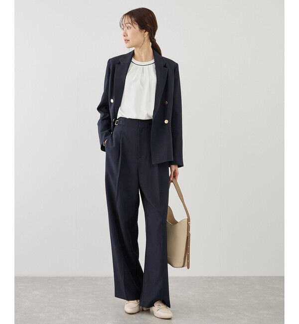 Rope&rsquo;Picnic「【WEB限定サイズ】配色アソートフロントタックブラウス」|シャツ・ブラウス|