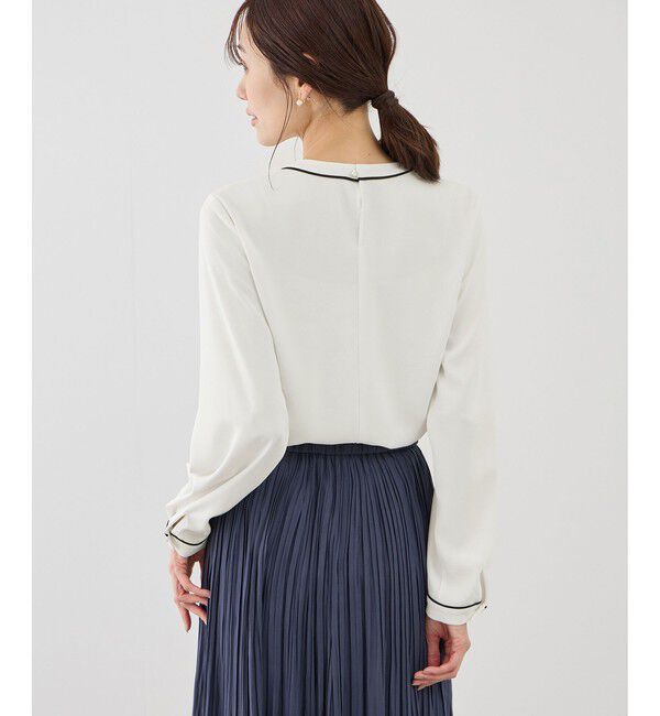 Rope&rsquo;Picnic「【WEB限定サイズ】配色アソートフロントタックブラウス」|シャツ・ブラウス|