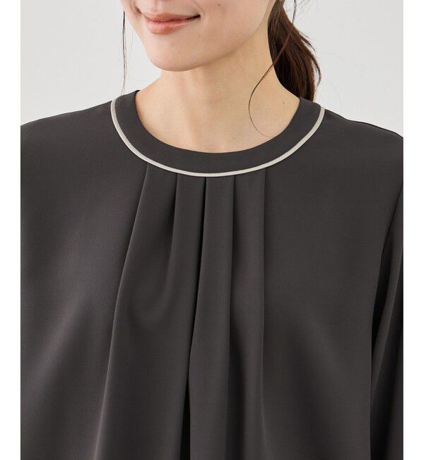 Rope&rsquo;Picnic「【WEB限定サイズ】配色アソートフロントタックブラウス」|シャツ・ブラウス|