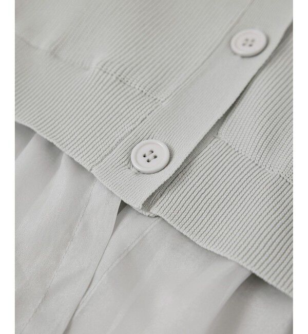 Rope&rsquo;Picnic「異素材ドッキングニットカーディガン/イージーケア」|カーディガン|