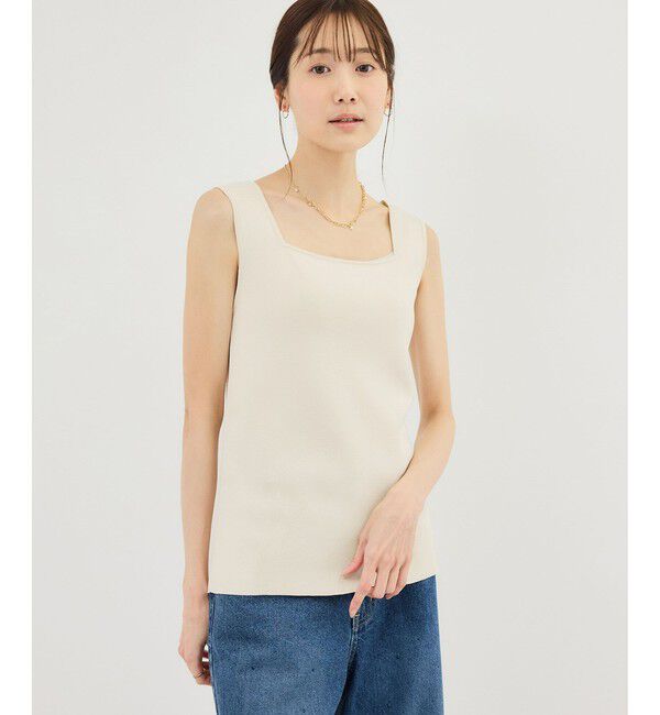 Rope&rsquo;Picnic「スクエアネックニットタンクトップ」|タンクトップ|