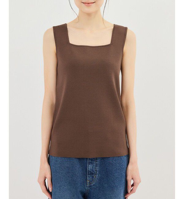 Rope&rsquo;Picnic「スクエアネックニットタンクトップ」|タンクトップ|