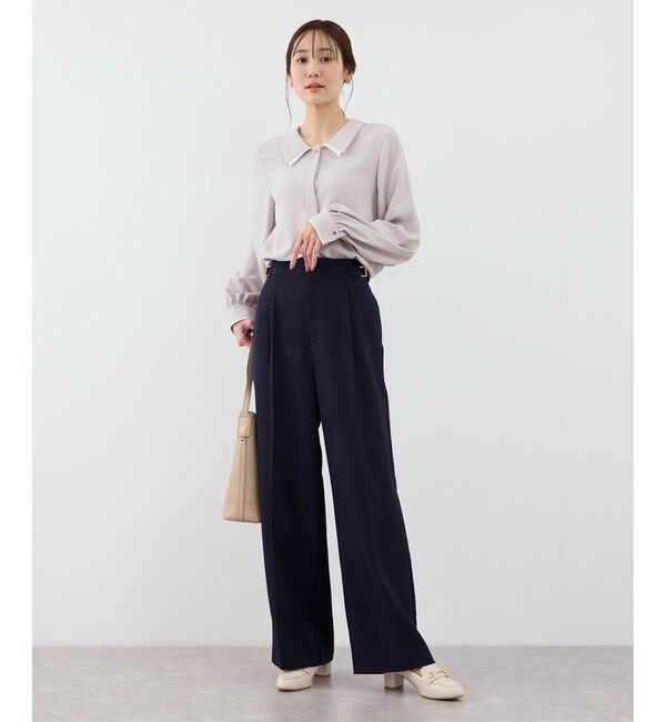 Rope&rsquo;Picnic「配色ダブルカラーブラウス」|シャツ・ブラウス|