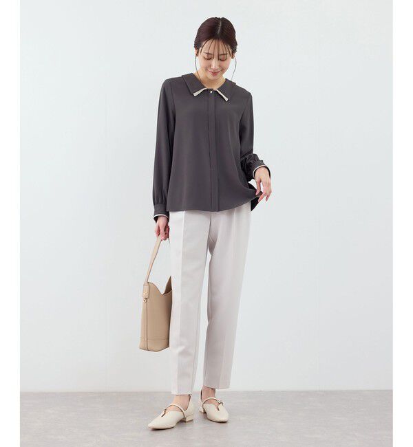 Rope&rsquo;Picnic「配色ダブルカラーブラウス」|シャツ・ブラウス|