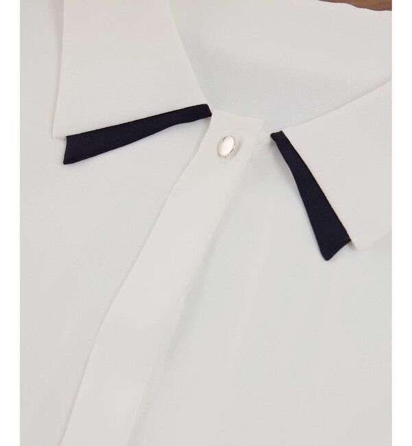 Rope&rsquo;Picnic「配色ダブルカラーブラウス」|シャツ・ブラウス|