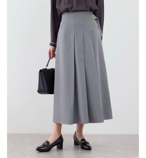 Rope&rsquo;Picnic「クリアツイルタックキルトスカート/セレモニー・セットアップ対応」|スカート|グレー(07)